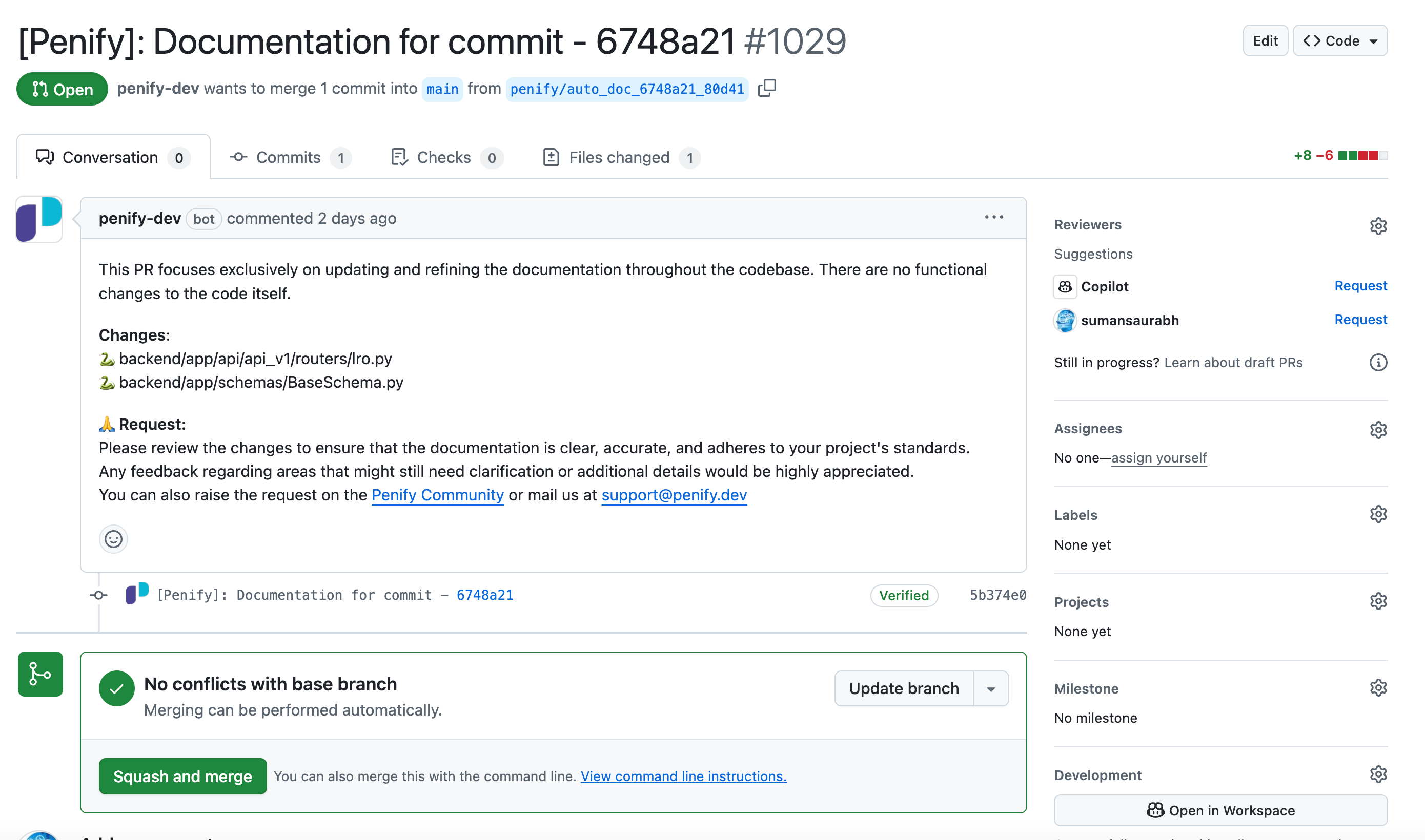Documentation PR Placeholder